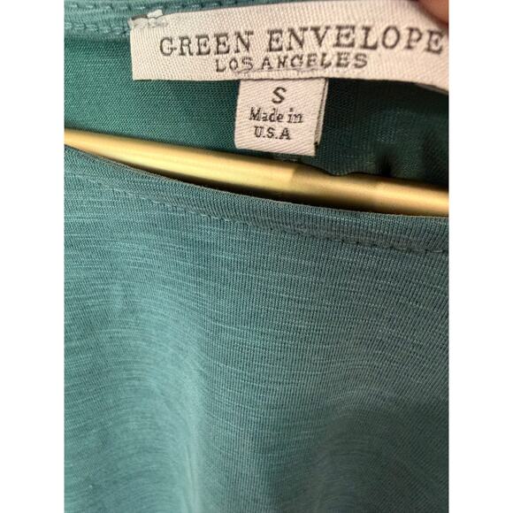Green Envelope LA Scoop Neck 3/4 Sleeve Top Size S NWT RN#97803 ✨ - Picture 5 of 6